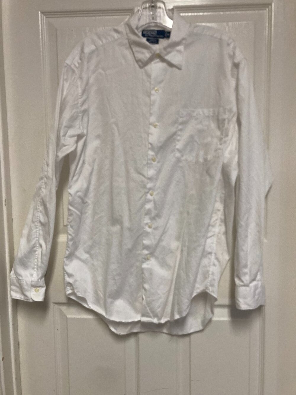 Polo Ralph Lauren dress shirt 100% Cotton white size medium Men's